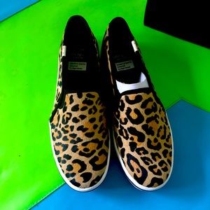 Keds x Kate Spade Double Decker Slip-On Sneaker - Tan Pony Hair